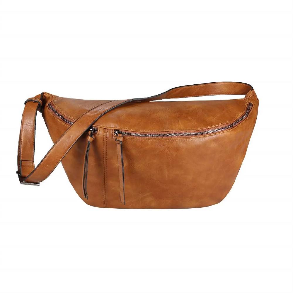 XXL Tasche Bauchtasche Hüfttasche Crossbody Schultertasche Umhängetasche Kunstleder Gürteltasche Crossover Slingntasche Unisex Bag Limitierter Zeitrabatt
