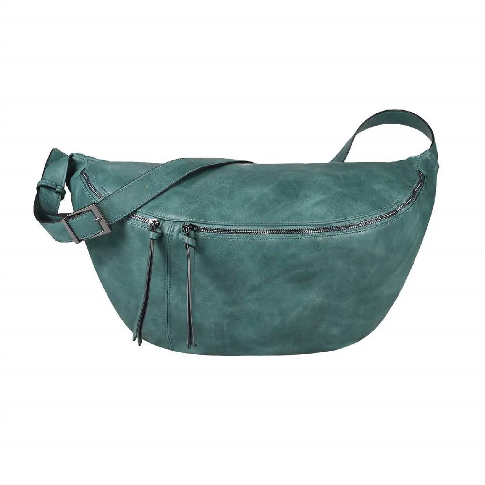 XXL Tasche Bauchtasche Hüfttasche Crossbody Schultertasche Umhängetasche Kunstleder Gürteltasche Crossover Slingntasche Unisex Bag Limitierter Zeitrabatt