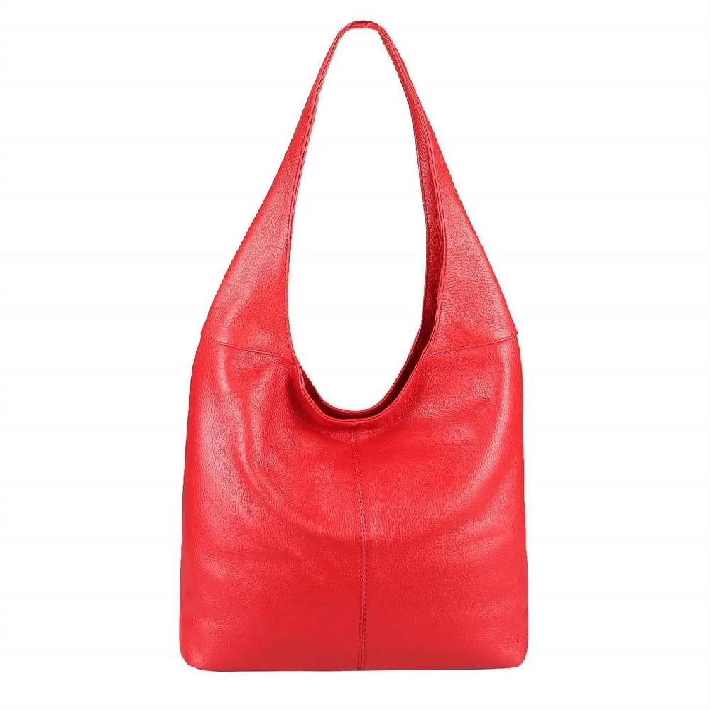 OBC Made in Italy Damen Leder Tasche Shopper Schultertasche Umhängetasche Handtasche Beuteltasche Hobo Bag Ledertasche Nappaleder Rabatt