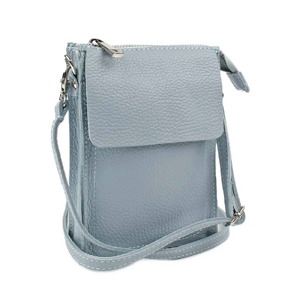 OBC Made in Italy Damen Leder Smartphone Tasche Schultertasche Handytasche Minibag Umhängetasche Geldtasche Ledertasche Crossbody Abendtasche Versandkostenfrei