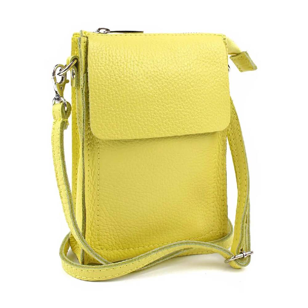 OBC Made in Italy Damen Leder Smartphone Tasche Schultertasche Handytasche Minibag Umhängetasche Geldtasche Ledertasche Crossbody Abendtasche Versandkostenfrei