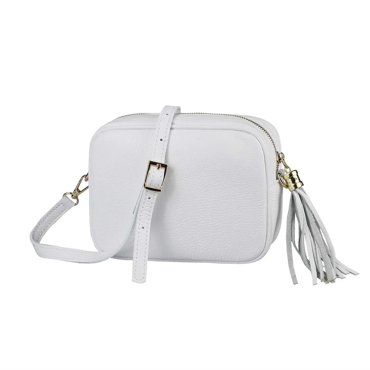 OBC Made in Italy DAMEN LEDER TASCHE Umhängetasche Schultertasche Cross-Over Crossbody Bag Glattleder Schmucktasche Fransen Ledertasche Online Shopping
