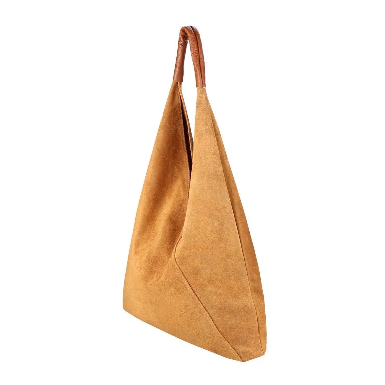 OBC Made in Italy Damen XXL Leder Tasche Handtasche Wildleder Shopper Schultertasche Exklusivangebot