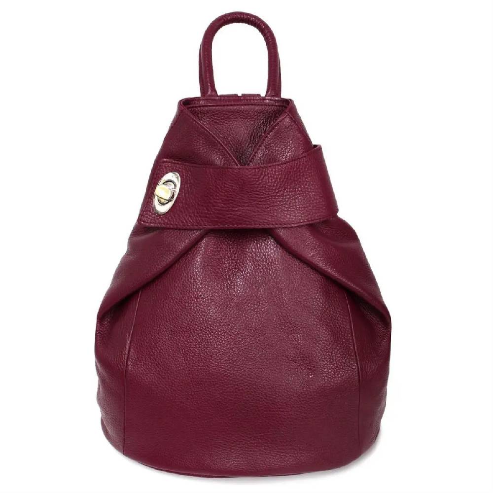 OBC Made in Italy Damen echt Leder Rucksack Daypack Lederrucksack Tasche Schultertasche Ledertasche Handgepäck Nappaleder Reiserucksack Shopper Saisonschlussverkauf