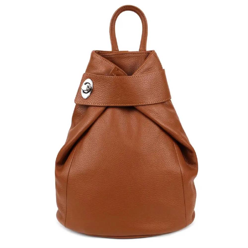 OBC Made in Italy Damen echt Leder Rucksack Daypack Lederrucksack Tasche Schultertasche Ledertasche Handgepäck Nappaleder Reiserucksack Shopper Saisonschlussverkauf