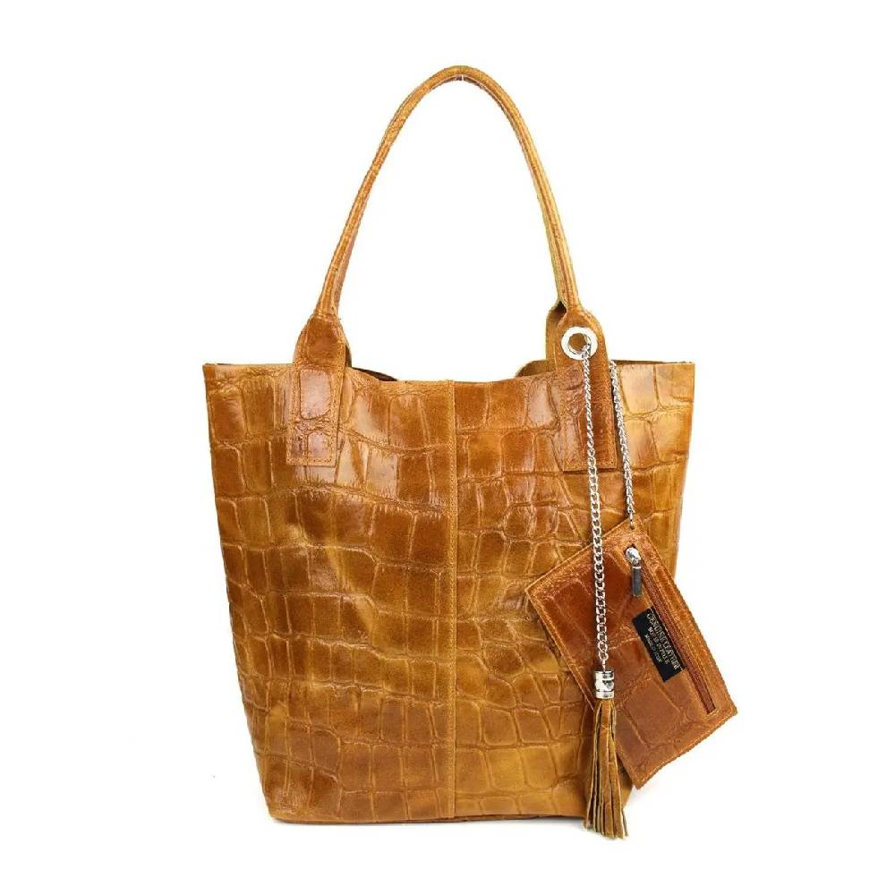 MADE IN ITALY DAMEN XXL LEDER TASCHE Wildleder Shopper Schultertasche + Schmucktasche Cyber Monday