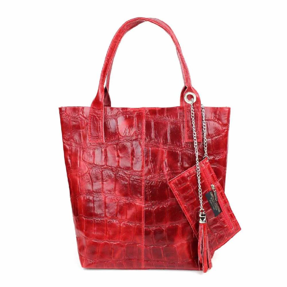 MADE IN ITALY DAMEN XXL LEDER TASCHE Wildleder Shopper Schultertasche + Schmucktasche Cyber Monday