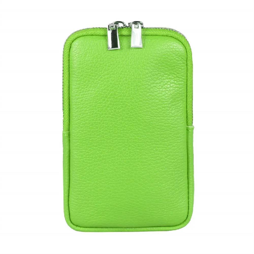 OBC Made in Italy Damen Leder Smartphone Tasche Umhängetasche Schultertasche Handytasche Minibag Geldtasche Ledertasche Crossbody Abendtasche Weihnachtsangebot