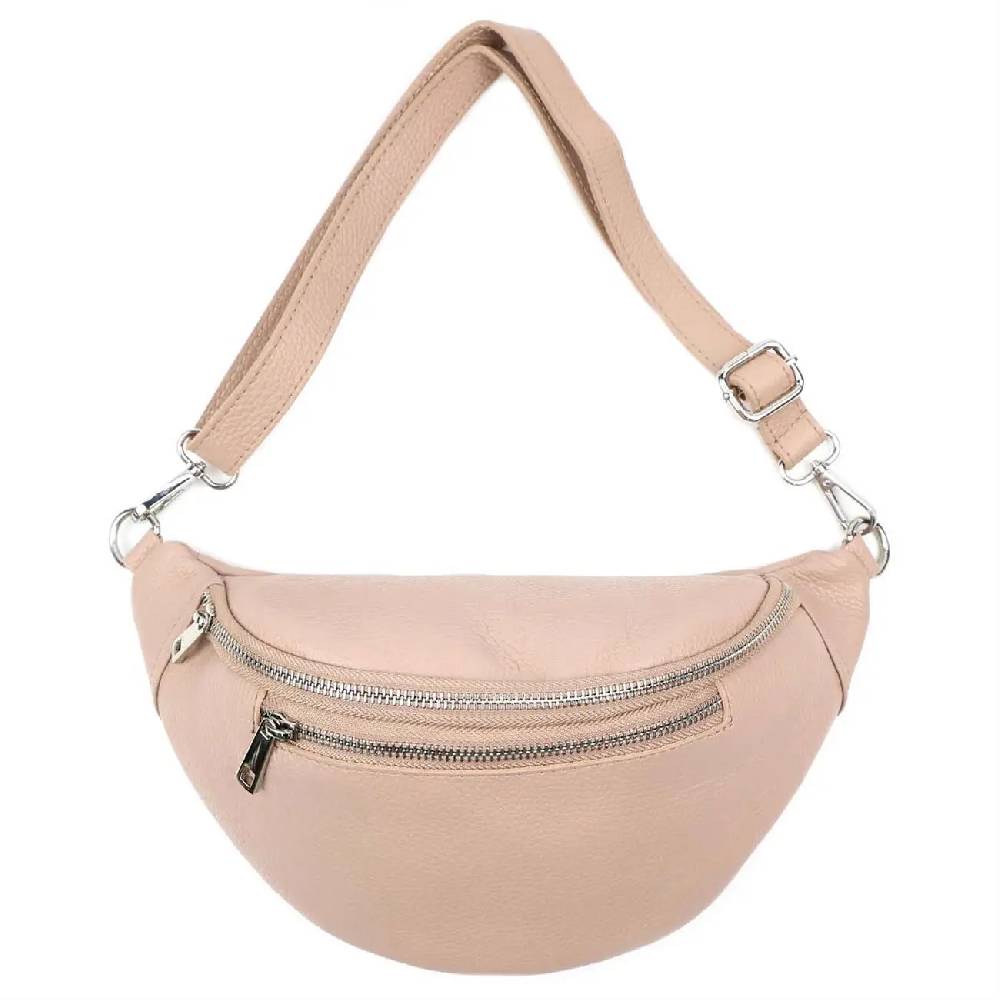 OBC MADE IN ITALY DAMEN LEDER TASCHE Gürteltasche Crossbody Hüfttasche Bauchtasche Umhängetasche Schultertasche Brusttasche CrossOver Ledertasche Bodybag Valentinstagsangebot