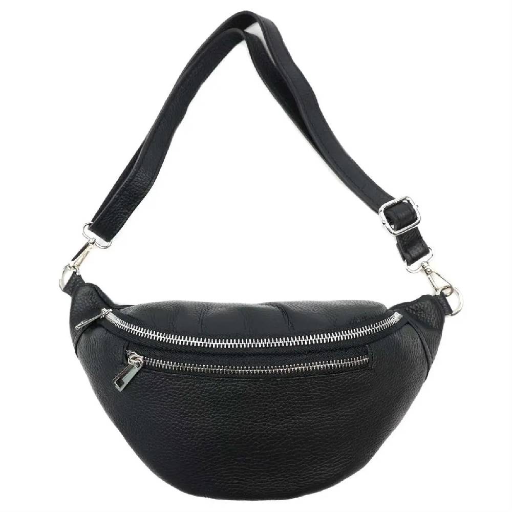 OBC MADE IN ITALY DAMEN LEDER TASCHE Gürteltasche Crossbody Hüfttasche Bauchtasche Umhängetasche Schultertasche Brusttasche CrossOver Ledertasche Bodybag Valentinstagsangebot