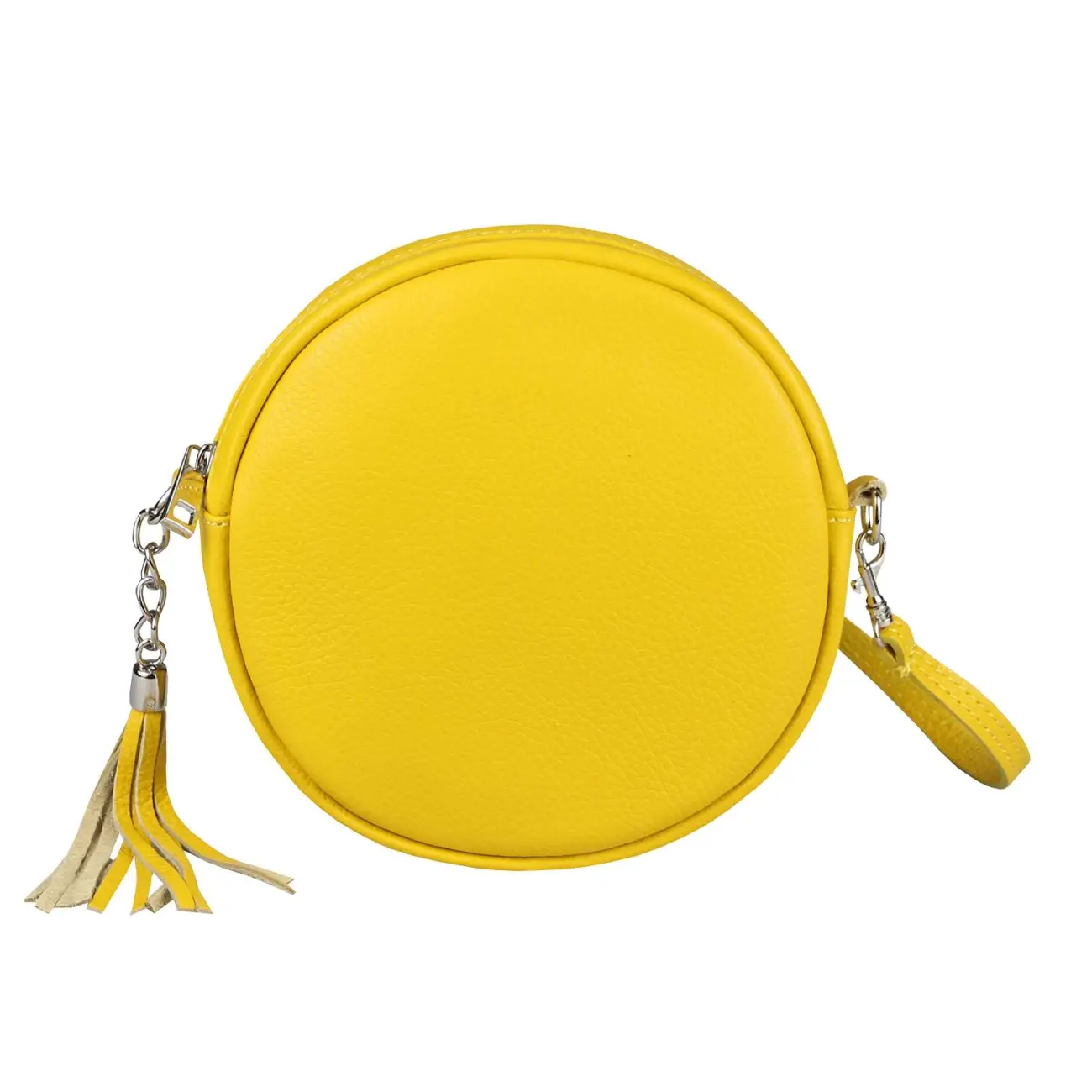 OBC Made in Italy Damen ECHT Leder Tasche Crossbody Runde Schultertasche City Bag Crossover Umhängetasche Clutch Ledertasche Damentasche Minibag Lagerräumung