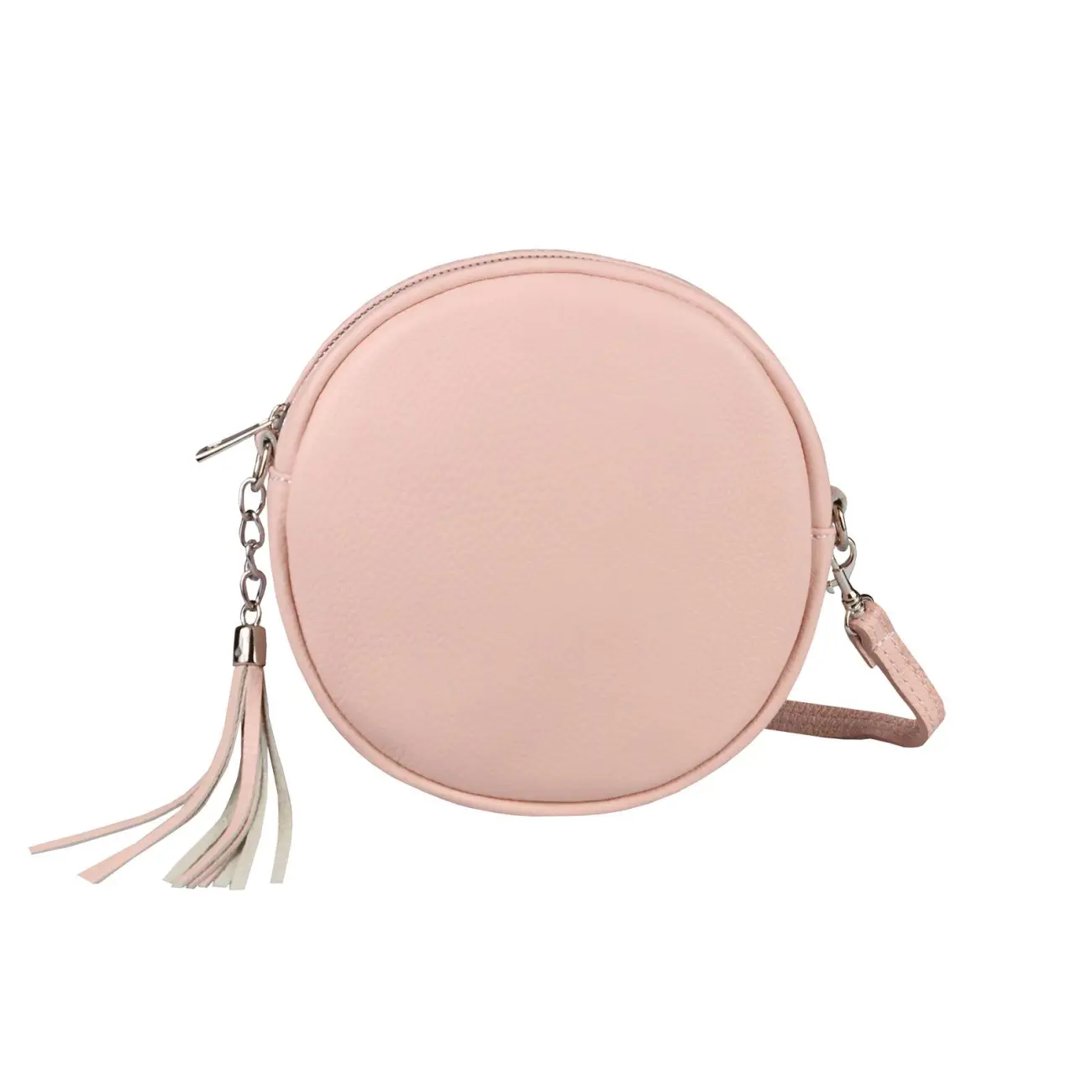 OBC Made in Italy Damen ECHT Leder Tasche Crossbody Runde Schultertasche City Bag Crossover Umhängetasche Clutch Ledertasche Damentasche Minibag Lagerräumung