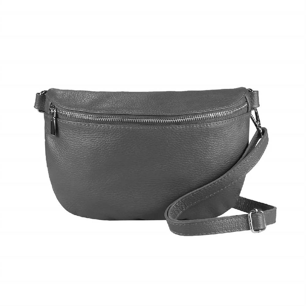 Made in Italy Damen Leder Tasche Gürteltasche Crossbody Hüfttasche Bauchtasche Umhängetasche Cross-Over Bodybag Schultertasche Handytasche Schminktasche Kosmetiktasche OBC 1054 Neuheiten