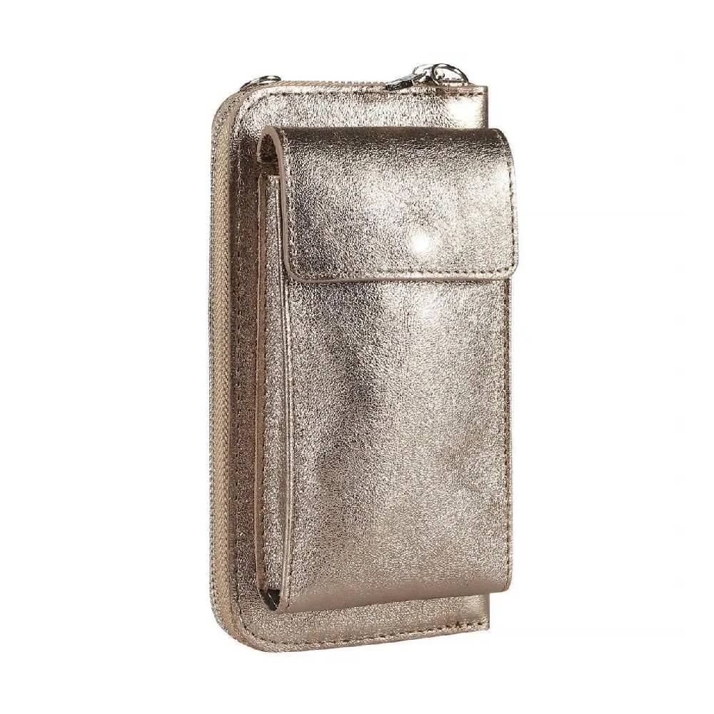 OBC Made in Italy Damen Leder Handytasche Tasche Umhängetasche Geldbörse Schultertasche Brieftasche Smartphone Geldtasche Ledertasche Crossbody Abendtasche Handy bis 6,5 Zoll Kauf eins, bekomm eins gratis