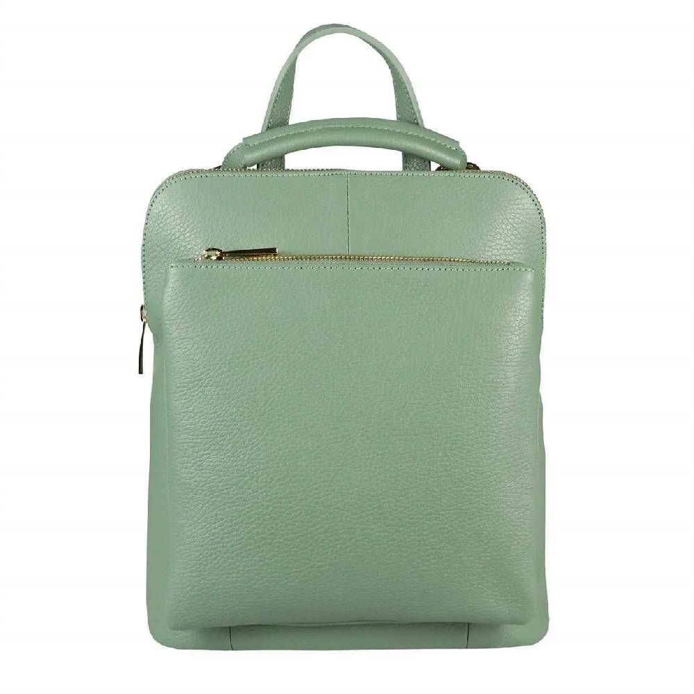 OBC Made in Italy Damen echt Leder Rucksack Daypack Lederrucksack Tasche Schultertasche Ledertasche Handgepäck Nappaleder Tiefpreis
