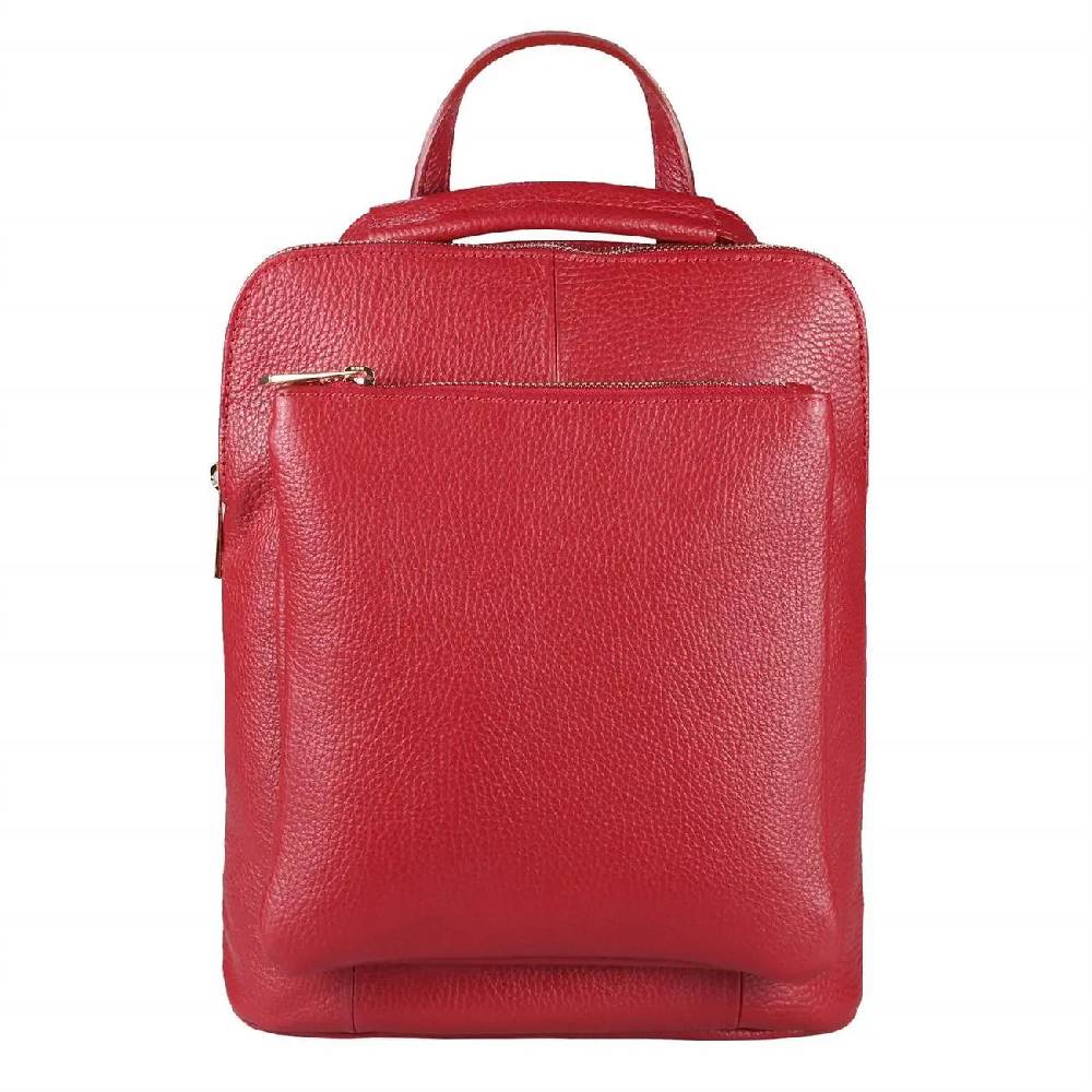 OBC Made in Italy Damen echt Leder Rucksack Daypack Lederrucksack Tasche Schultertasche Ledertasche Handgepäck Nappaleder Tiefpreis