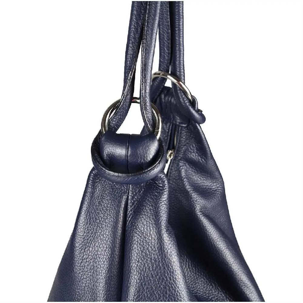 ITALY DAMEN Echt LEDER HAND-TASCHE Schultertasche Shopper Umhängetasche Beuteltasche Metallic Bag Super Sparpreis
