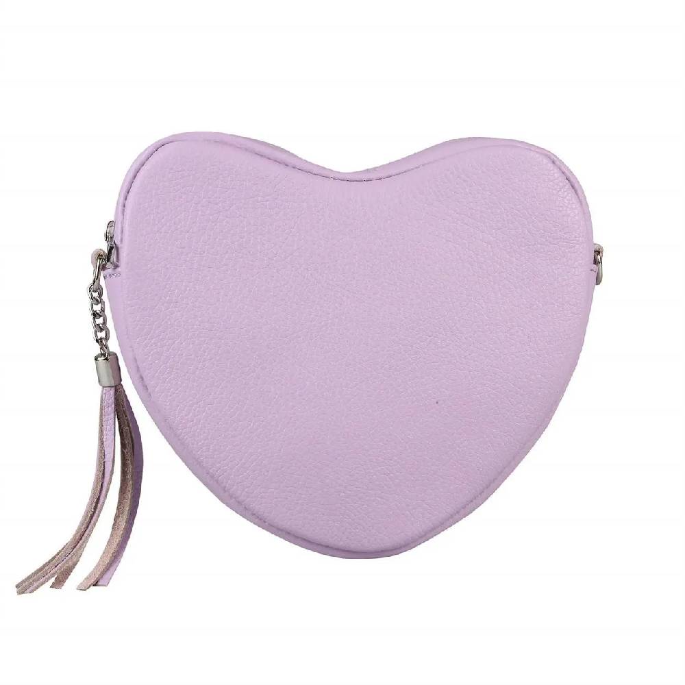 OBC Made in Italy Damen Leder Tasche Crossbody Herztasche Schultertasche Crossover Umhängetasche Clutch Ledertasche Damentasche Letzter Tag