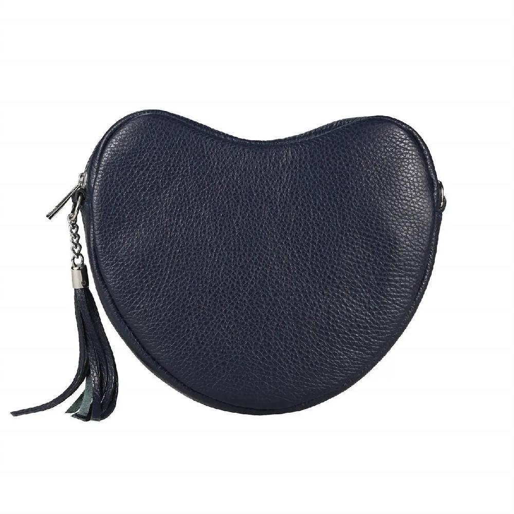 OBC Made in Italy Damen Leder Tasche Crossbody Herztasche Schultertasche Crossover Umhängetasche Clutch Ledertasche Damentasche Letzter Tag