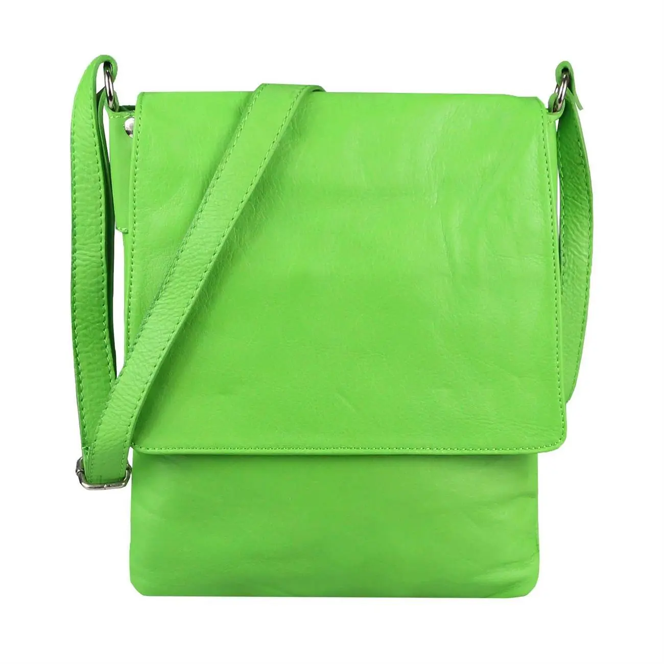 OBC Made in Italy Damen Leder Tasche Umhängetasche Schultertasche Crossbody Handtasche Ledertasche Nappaleder Cross-Over Body Bag Shopping Messenger Zeitbegrenzte Promotion