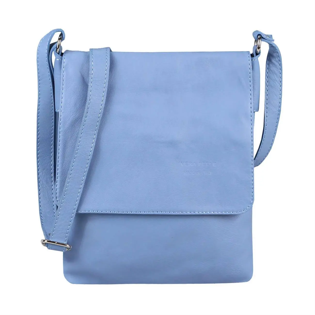 OBC Made in Italy Damen Leder Tasche Umhängetasche Schultertasche Crossbody Handtasche Ledertasche Nappaleder Cross-Over Body Bag Shopping Messenger Zeitbegrenzte Promotion