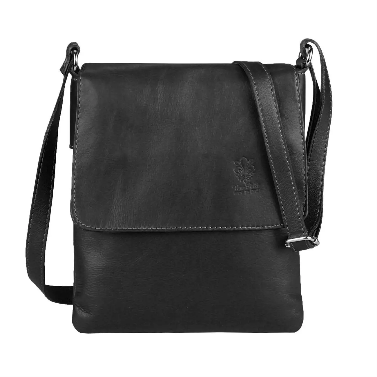 OBC Made in Italy Damen Leder Tasche Umhängetasche Schultertasche Crossbody Handtasche Ledertasche Nappaleder Cross-Over Body Bag Shopping Messenger Zeitbegrenzte Promotion