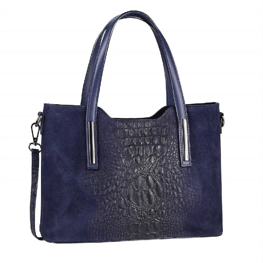 OBC MADE IN ITALY DAMEN Echt LEDER TASCHE KROKO-Prägung Business Shopper Wildleder Schultertasche Handtasche Ledertasche Umhängetasche Bis zu 65% Rabatt