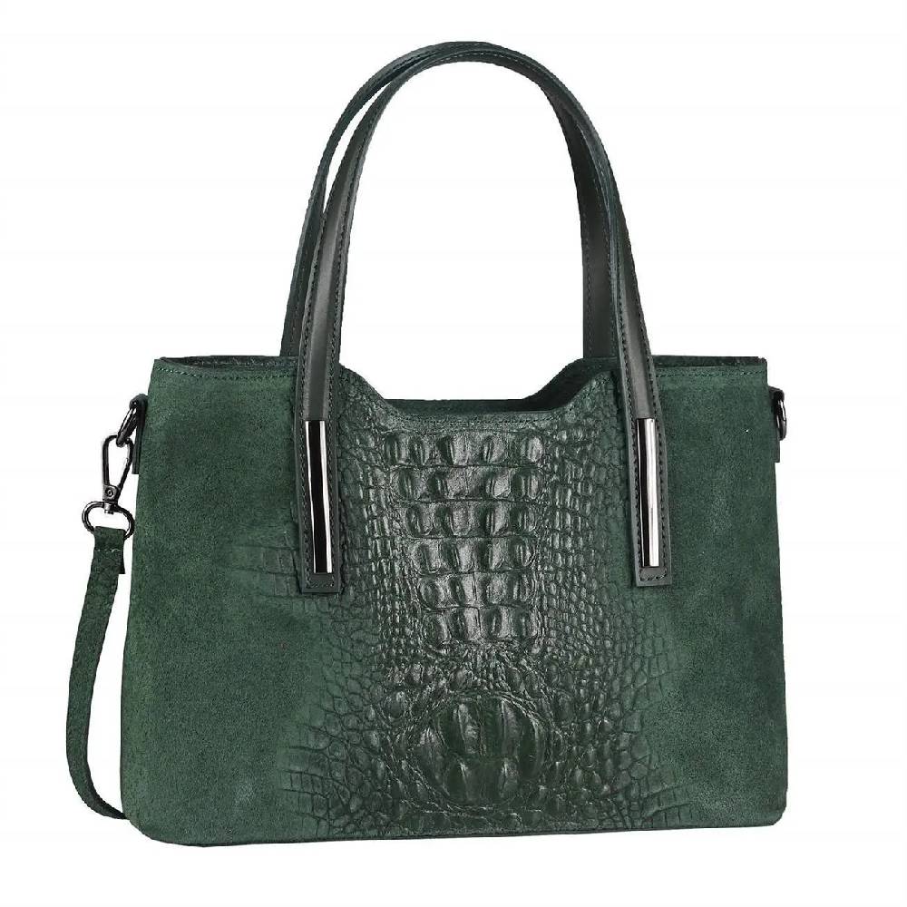OBC MADE IN ITALY DAMEN Echt LEDER TASCHE KROKO-Prägung Business Shopper Wildleder Schultertasche Handtasche Ledertasche Umhängetasche Bis zu 65% Rabatt