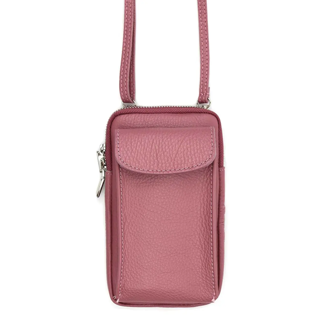 OBC Made in Italy Damen Leder Tasche Handytasche Umhängetasche Geldbörse Schultertasche Brieftasche Smartphone Geldtasche Ledertasche Crossbody Abendtasche Handy bis 6,5 Zoll Sonderangebot der Fabrik