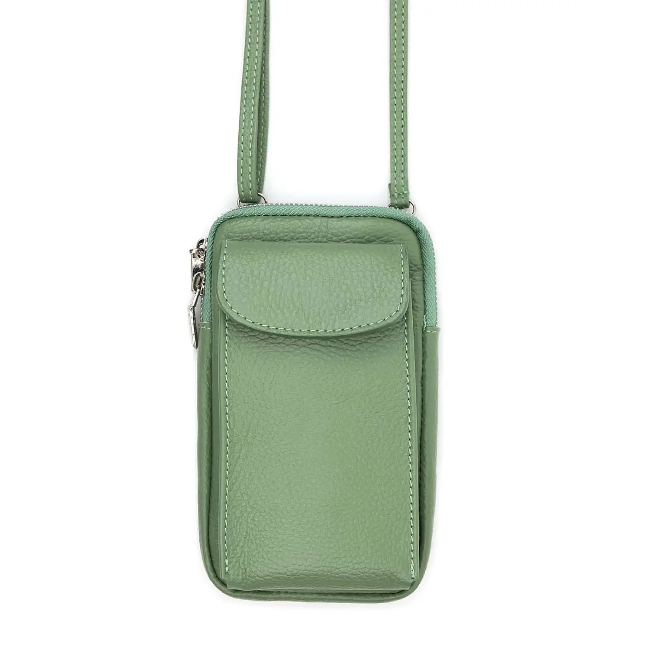 OBC Made in Italy Damen Leder Tasche Handytasche Umhängetasche Geldbörse Schultertasche Brieftasche Smartphone Geldtasche Ledertasche Crossbody Abendtasche Handy bis 6,5 Zoll Sonderangebot der Fabrik