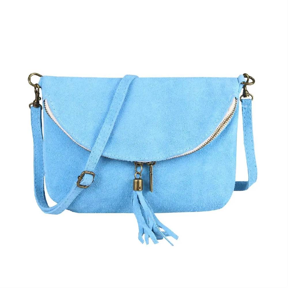 Made in Italy DAMEN LEDER TASCHE Henkeltasche Wildleder Handtasche Umhängetasche Ledertasche Schultertasche Beuteltasche Fransen Cross-Over Clutchtasche Discount Store für neue Produkte