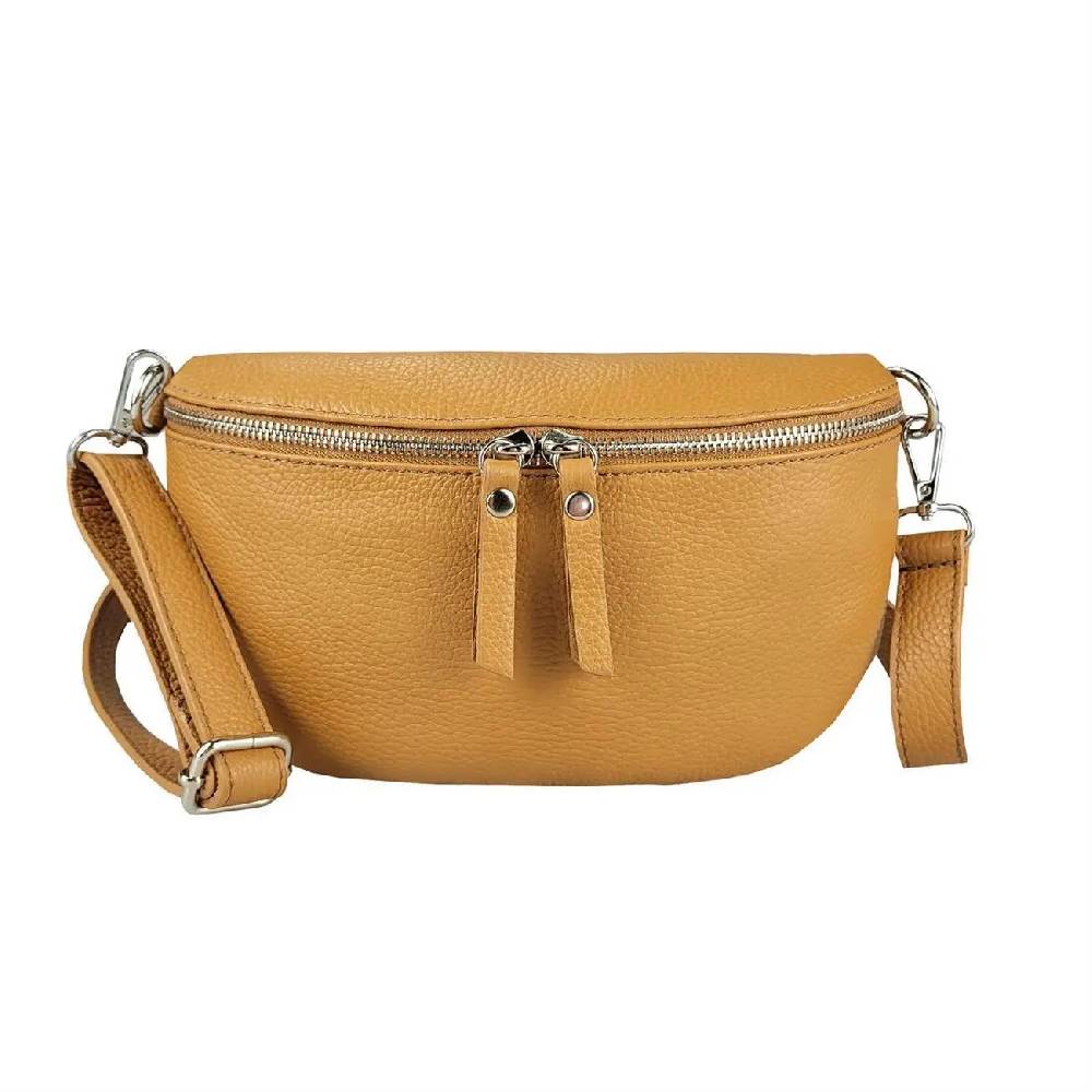 OBC Made in Italy Damen Leder Tasche Handytasche Gürteltasche Crossbody Hüfttasche Bauchtasche Umhängetasche Cross-Over Bodybag Schultertasche Kosmetiktasche Begrenzt auf 3 Tage