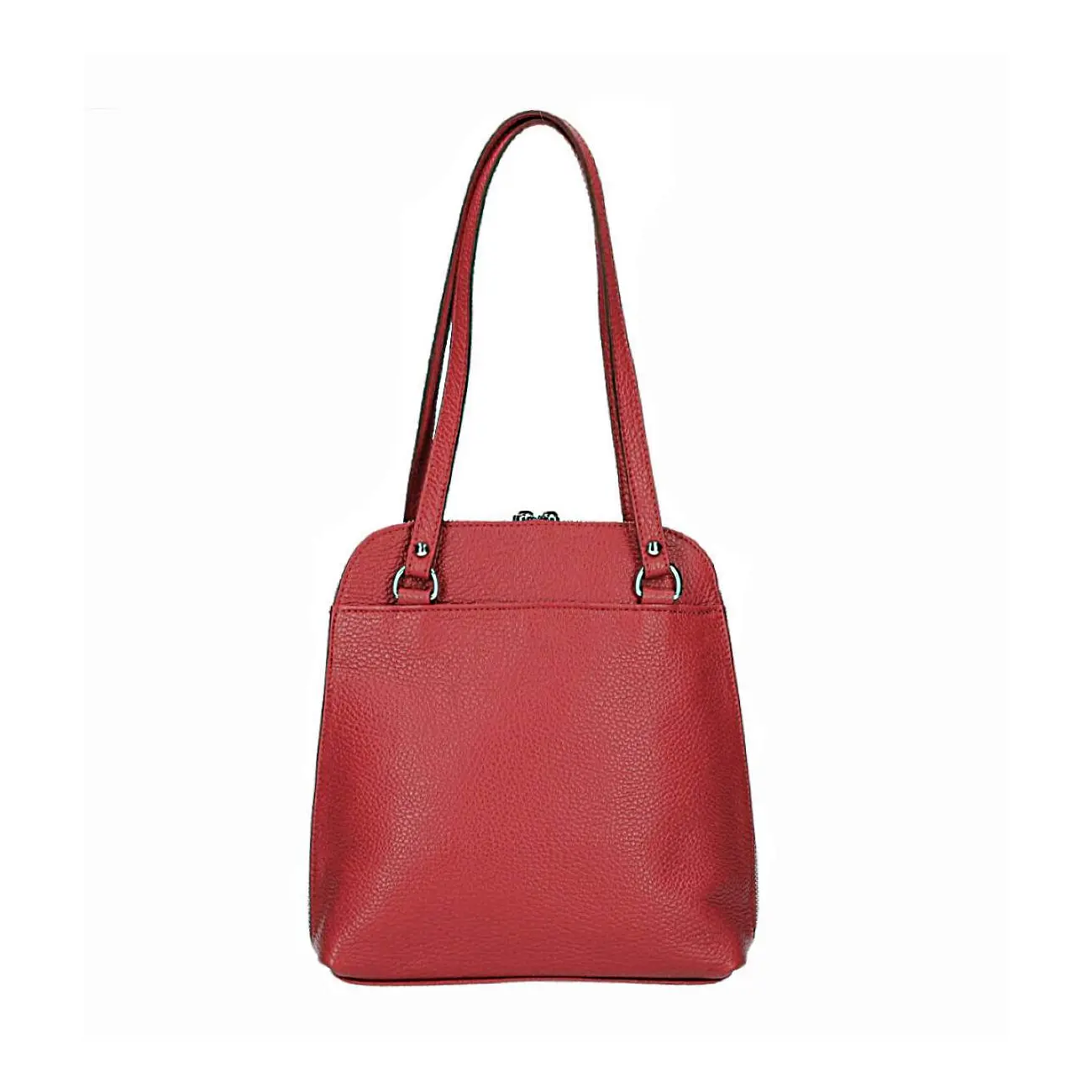 MADE IN ITALY OBC Damen Leder Tasche Rucksack 2in1 Umhängetasche Schultertasche Daypack Rucksacktasche Handtasche Ledertasche 50% Rabatt für begrenzte Zeit