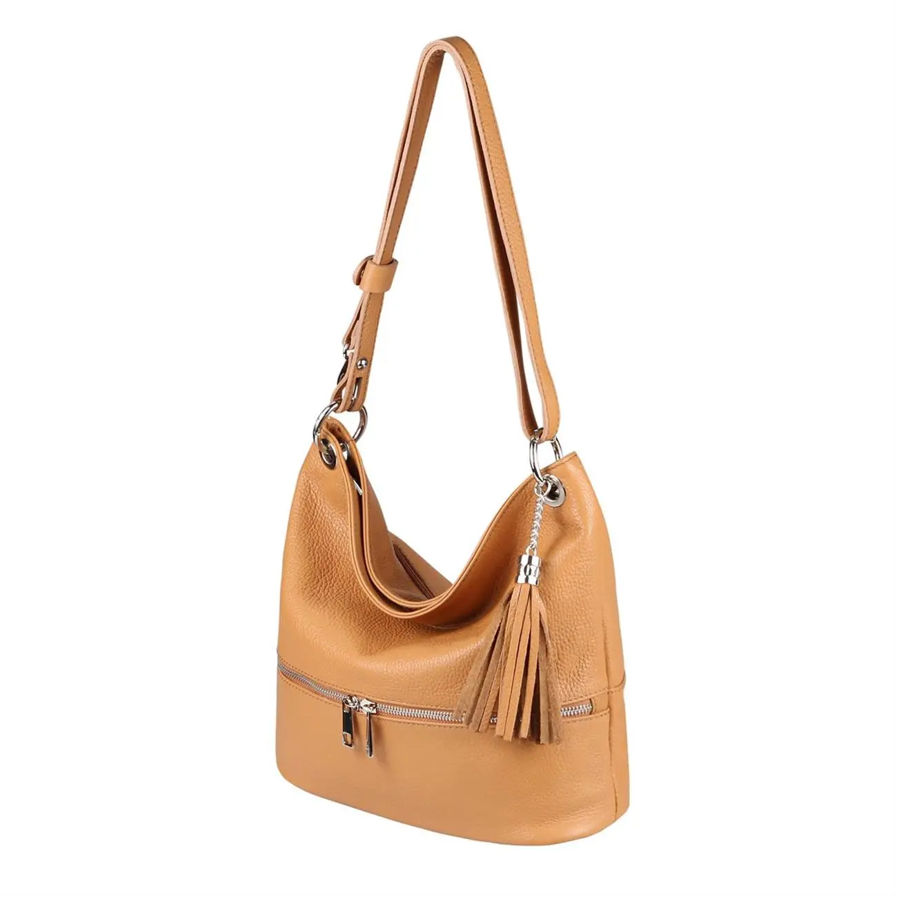 Made in Italy DAMEN LEDER TASCHE Shopper Schultertasche City Bag CrossOver Umhängetasche Henkeltasche Ledertasche Damentasche Fransen Online