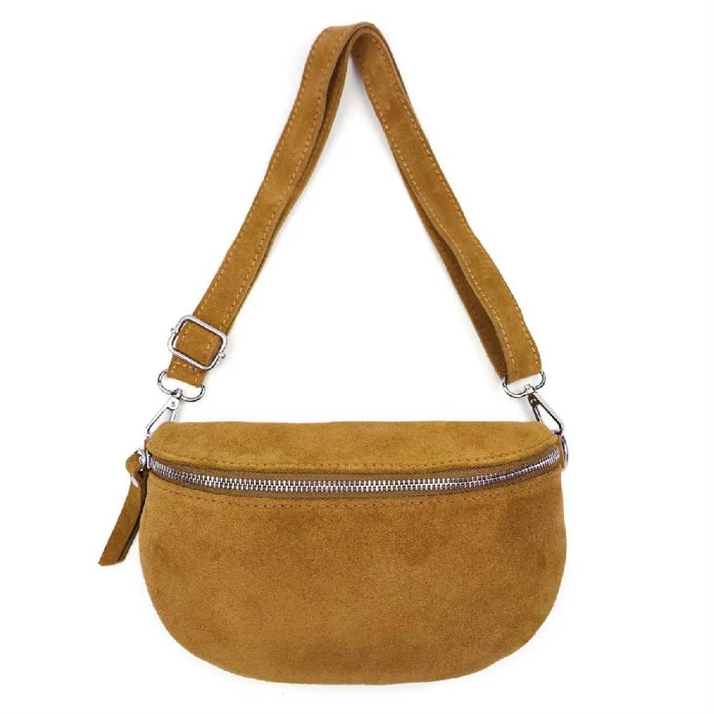 Made in Italy DAMEN LEDER TASCHE Gürteltasche Crossbody Hüfttasche Bauchtasche Umhängetasche Wildleder Brusttasche CrossOver Bodybag Schultertasche Handytasche Geldtasche Schminktasche Kosmetiktasche Angebote