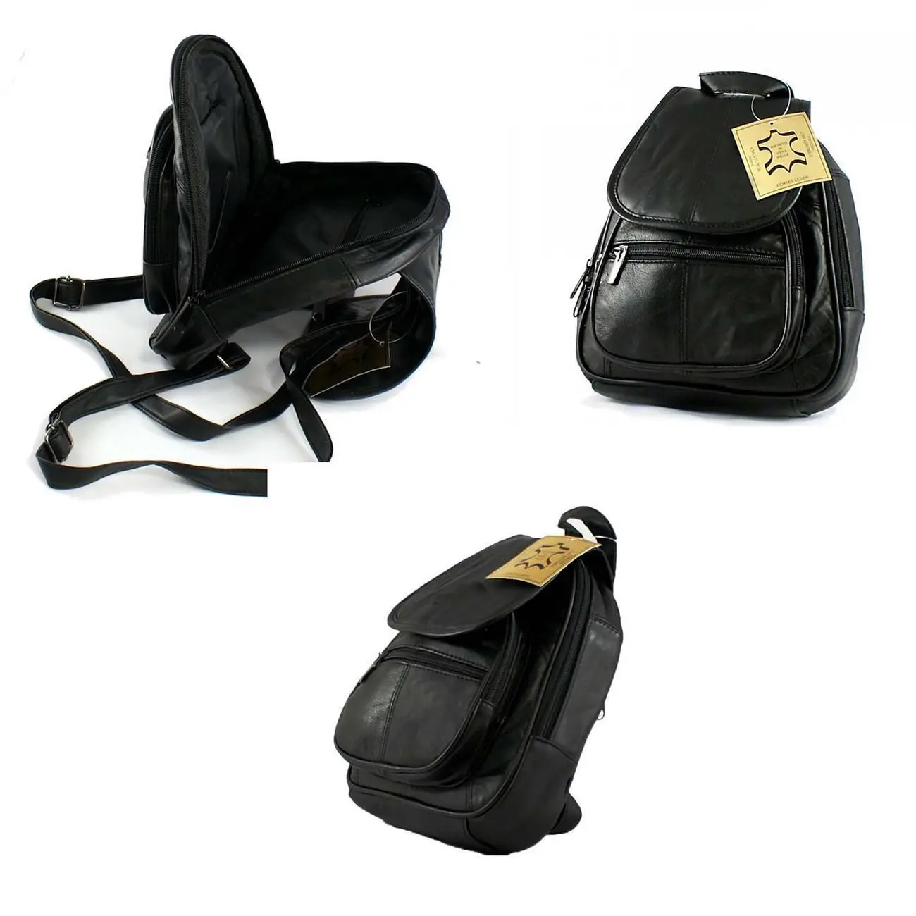 OBC kleiner DAMEN RUCKSACK Cityrucksack echtes Leder Mini Tasche Schultertasche Lederrucksack Damentasche Stadtrucksack Ledertasche CrossBag BodyBag CrossOver Lamm Nappaleder Schlussverkauf