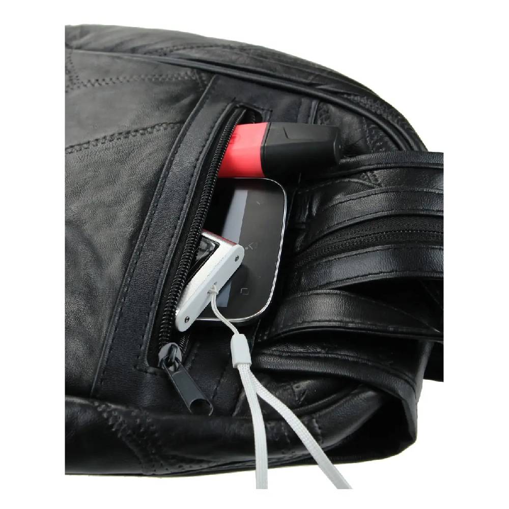 OBC kleiner DAMEN RUCKSACK Cityrucksack echtes Leder Mini Tasche Schultertasche Lederrucksack Damentasche Stadtrucksack Ledertasche CrossBag BodyBag CrossOver Lamm Nappaleder Schlussverkauf
