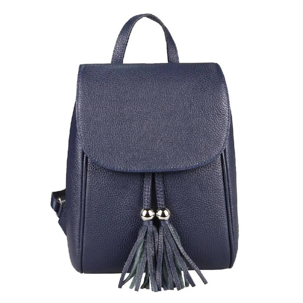 OBC Made in Italy Damen Echt Leder Rucksack Cityrucksack Backpack Daypack Schultertasche Lederrucksack Handtasche Stadtrucksack Günstiger Verkauf