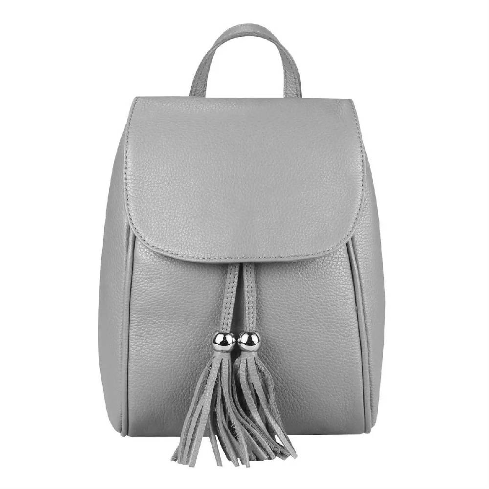 OBC Made in Italy Damen Echt Leder Rucksack Cityrucksack Backpack Daypack Schultertasche Lederrucksack Handtasche Stadtrucksack Günstiger Verkauf