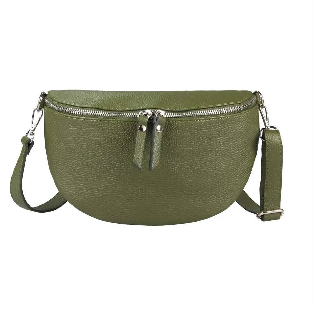 OBC Made in Italy Damen Leder Tasche Medium Handytasche Gürteltasche Crossbody Hüfttasche Bauchtasche Umhängetasche Cross-Over Bodybag Schultertasche Kosmetiktasche Günstig kaufen