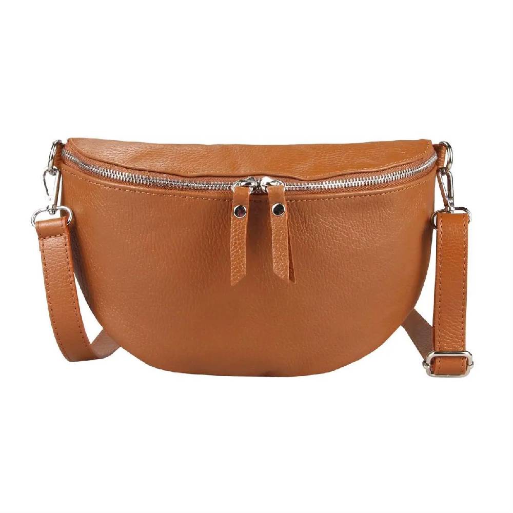 OBC Made in Italy Damen Leder Tasche Medium Handytasche Gürteltasche Crossbody Hüfttasche Bauchtasche Umhängetasche Cross-Over Bodybag Schultertasche Kosmetiktasche Günstig kaufen