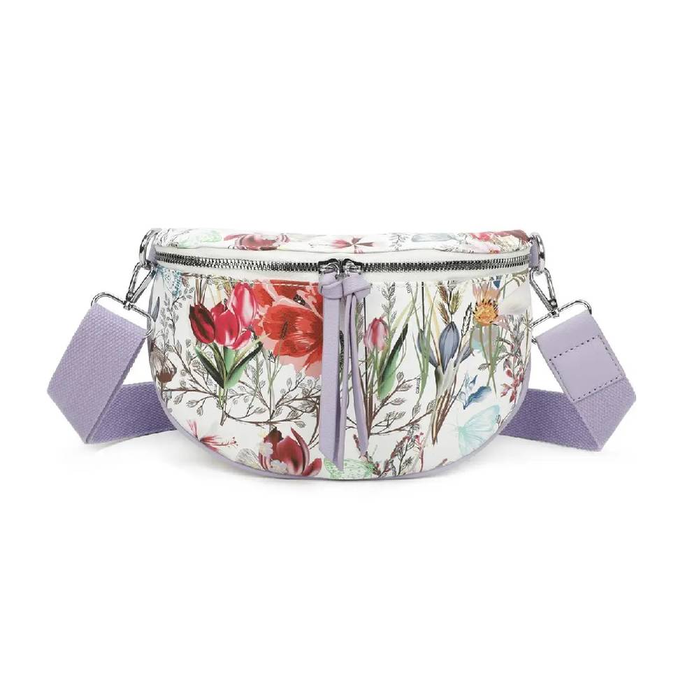 OBC Damen Blumen Tasche Schultertasche Gürteltasche Crossbody Hüfttasche Bauchtasche Umhängetasche Cross-Over Bodybag Handytasche Reisetasche Kosmetiktasche Kunst-Leder Preisnachlass