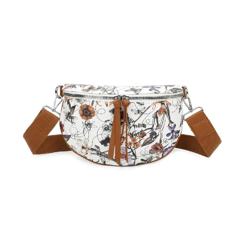 OBC Damen Blumen Tasche Schultertasche Gürteltasche Crossbody Hüfttasche Bauchtasche Umhängetasche Cross-Over Bodybag Handytasche Reisetasche Kosmetiktasche Kunst-Leder Preisnachlass