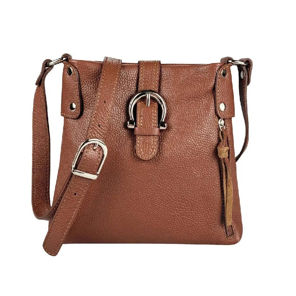 OBC Made in Italy DAMEN LEDER TASCHE Schultertasche CrossOver Handtasche Umhängetasche Bodybag Abendtasche Crossbody Ledertasche Jubiläumsangebot