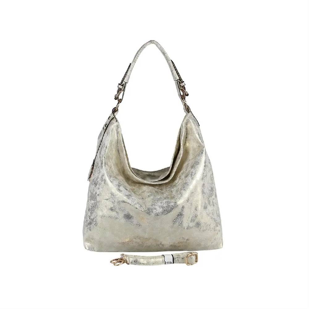 OBC DAMEN METALLIC TASCHE SHOPPER Hobo-Bag Henkeltasche Handtasche Schultertasche CROSS-OVER Umhängetasche Beuteltasche Neueste Mode