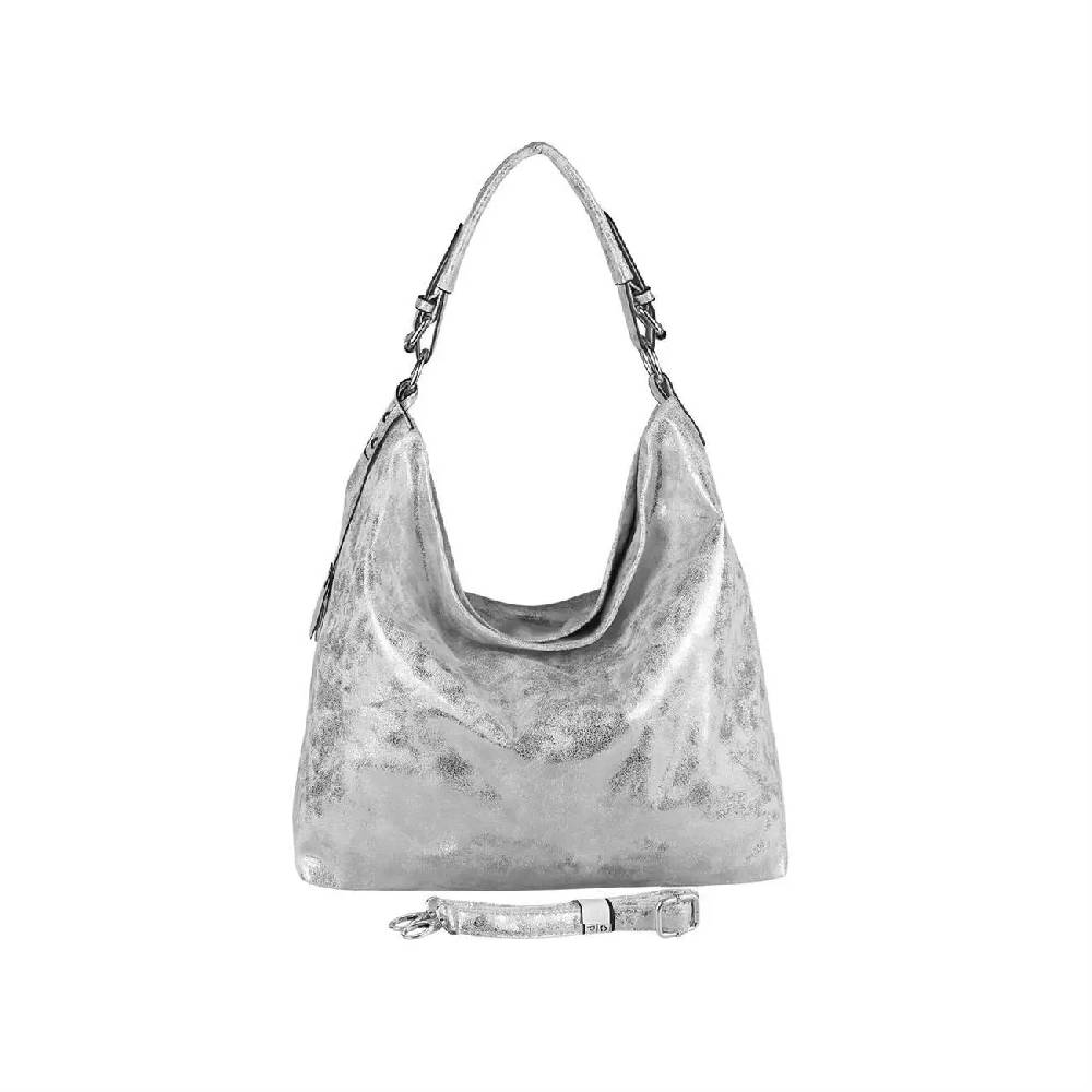 OBC DAMEN METALLIC TASCHE SHOPPER Hobo-Bag Henkeltasche Handtasche Schultertasche CROSS-OVER Umhängetasche Beuteltasche Neueste Mode