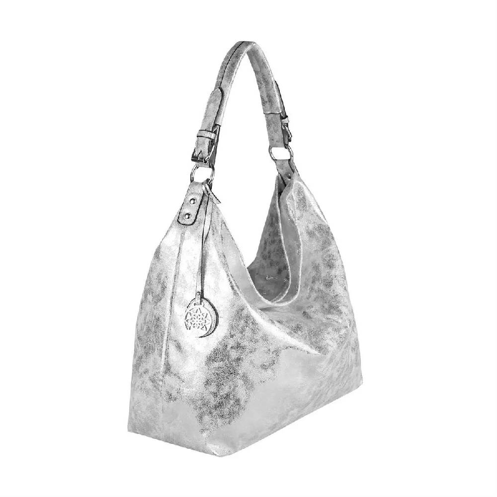 OBC DAMEN METALLIC TASCHE SHOPPER Hobo-Bag Henkeltasche Handtasche Schultertasche CROSS-OVER Umhängetasche Beuteltasche Neueste Mode