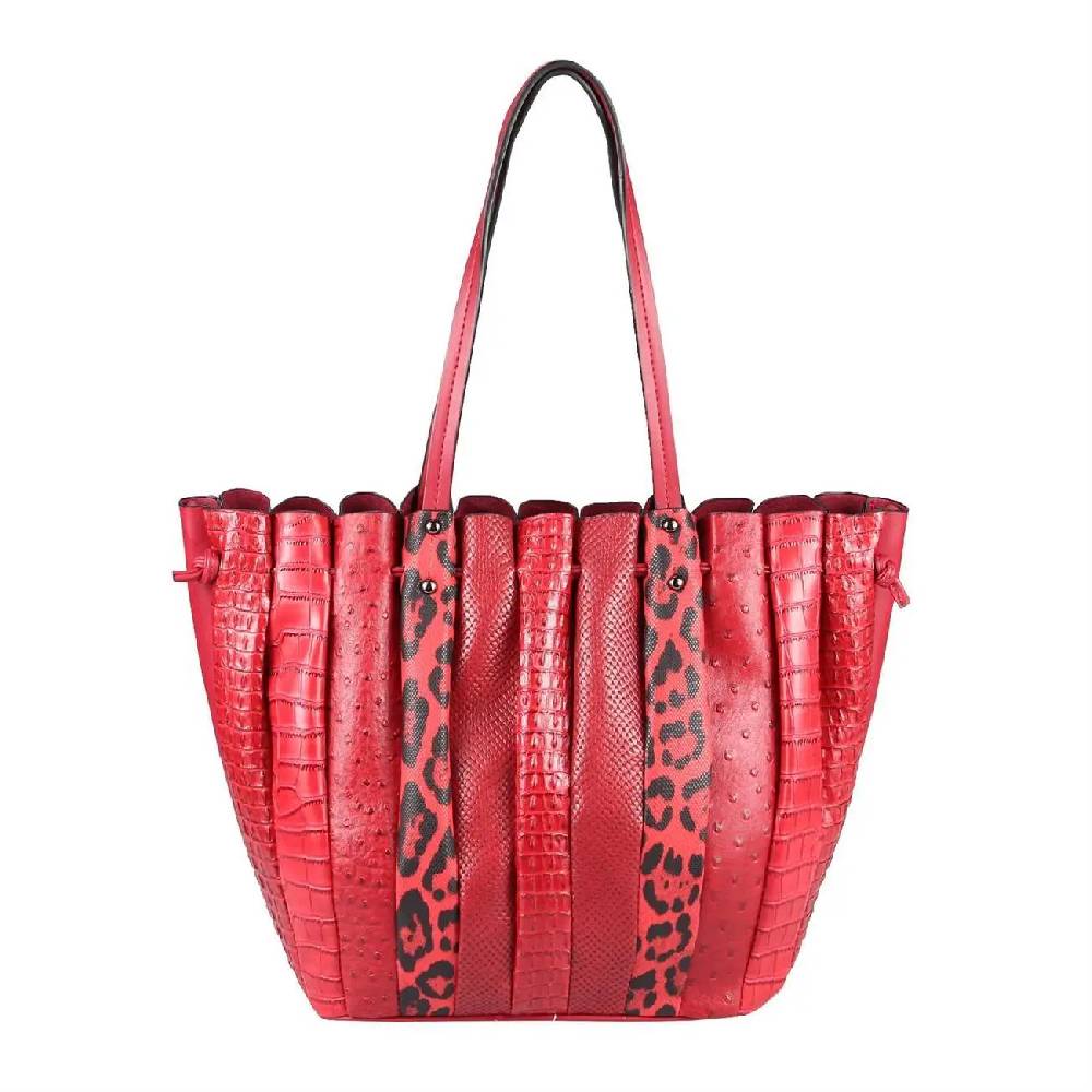 OBC XXL DAMEN TASCHE Shopper Handtasche Arbeit Bag Umhängetasche Schultertasche Leder Optik Kroko Strauß Leoparden Print Blitzangebot