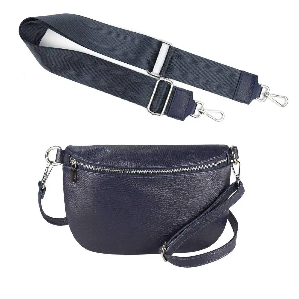 Made in Italy OBC DAMEN SET Gürteltasche + Schultergurt LEDER Crossbody Hüfttasche Bauchtasche Umhängetasche Brusttasche CrossOver Bodybag Schultertasche Handytasche Geldtasche Tasche Kosmetiktasche Saisonale Angebote