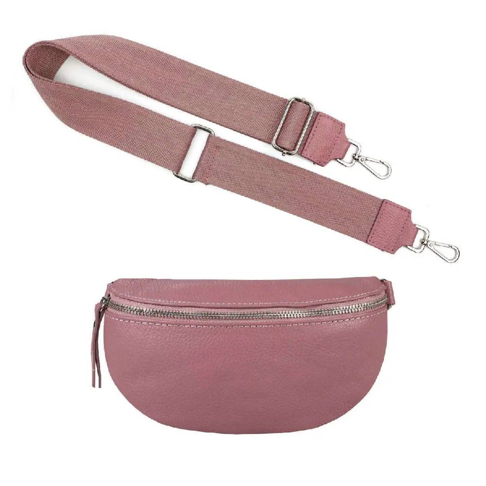 Made in Italy OBC DAMEN SET Gürteltasche + Schultergurt LEDER Crossbody Hüfttasche Bauchtasche Umhängetasche Brusttasche CrossOver Bodybag Schultertasche Handytasche Geldtasche Tasche Kosmetiktasche Saisonale Angebote